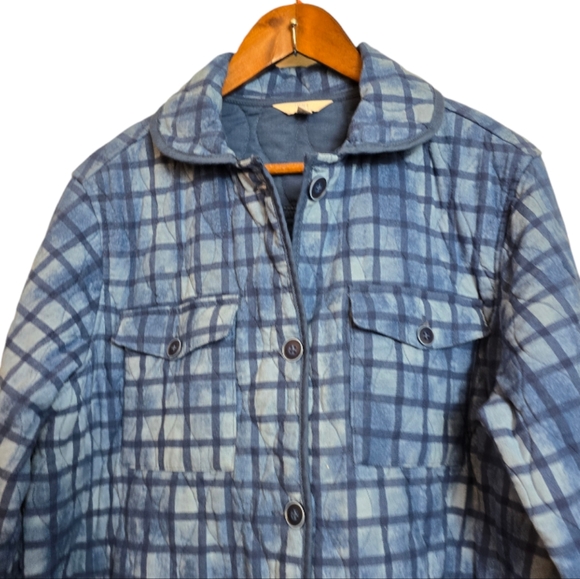 🔴 Time N Tru Plaid Blue Checkered Jacket Lightly Quilted XL 16 to 18 Essential - Picture 9 of 15